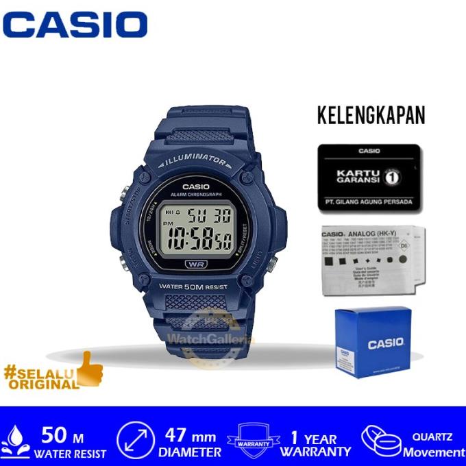 Casio General W-219H-2AVDF/W-219H-2AVDF/W-219H Original Murah