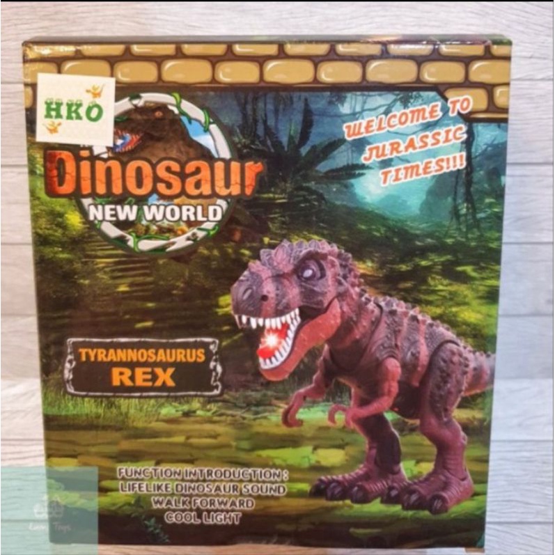 Mainan dinosaurus dengan lampu led dan suara