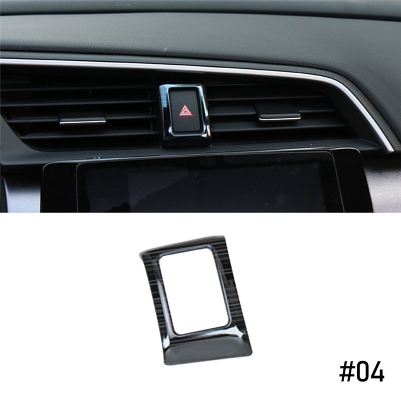 TK 1PC Car Center Console Emergency light Warning Light Frame Styling Stickers For Honda Civic 2016-2020 10th