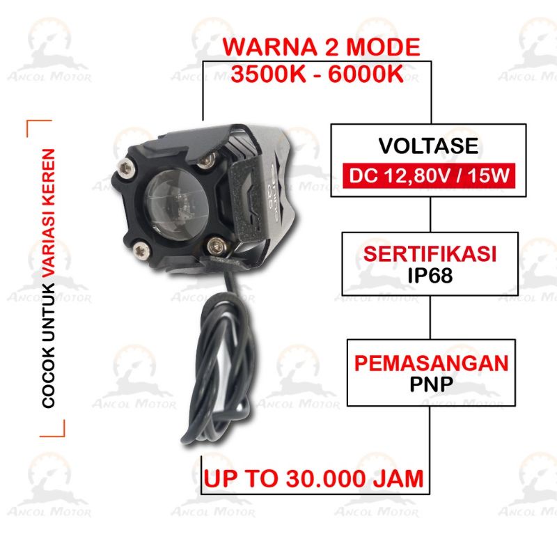 LAMPU TEMBAK SOROT LUMINOS Q5 MINI SHOOTING LIGHT IP68 SUPER TERANG