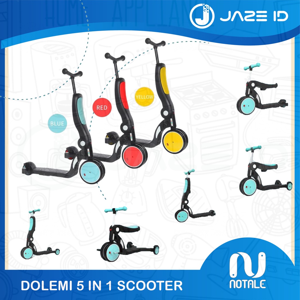 Notale Dolemi Series 5 in 1 Scooter Anak Sepeda Bebehoo Roda 3