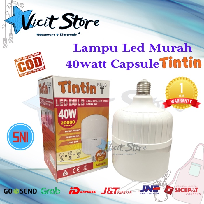 Lampu Led 40watt Murah / Lampu Led Capsule 40watt Murah Meriah Tintin