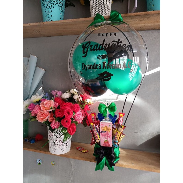 Buket balon Ucapan untuk kado acara spesial wisuda ulang tahun balon akikah hampers balon