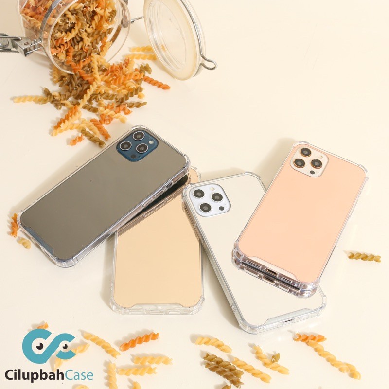 Mirror Anti Crack Hard Case All Type Realme Vivo Xiaomi Oppo iPhone 12 MINI PRO MAX 11 X XS XR 8 7 6