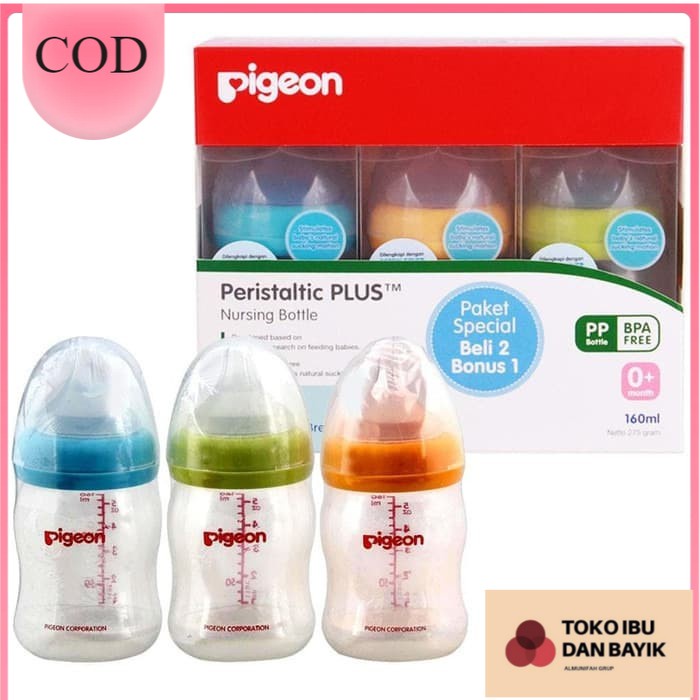 Botol Pigeon Plus Wide Neck 160 ml/240 ml