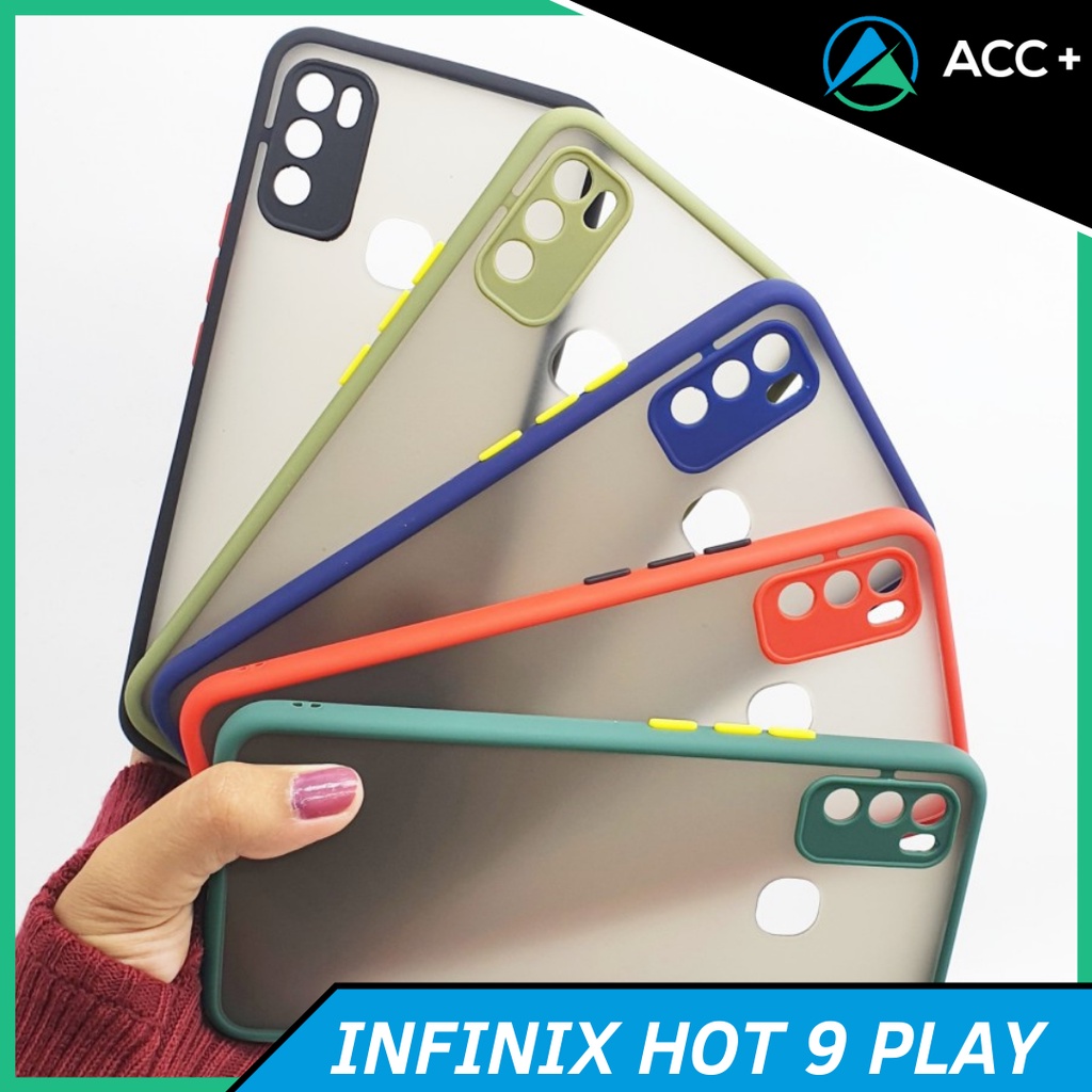 Casing Infinix Hot 9 Play Dove Matte Transparan Slim Fuze Macaron My Choice Case