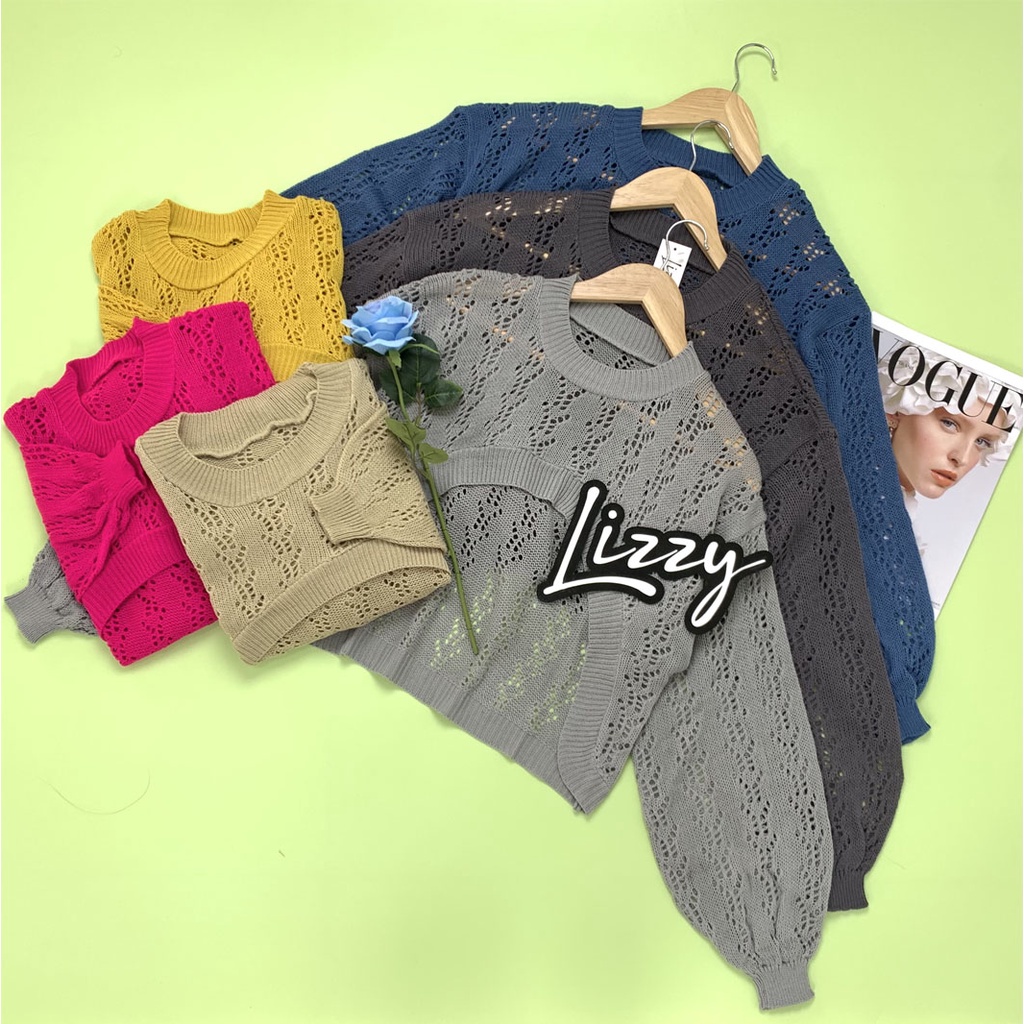 Lizzy - BLOUSE CROP JOLIE KNIT PREMIUM