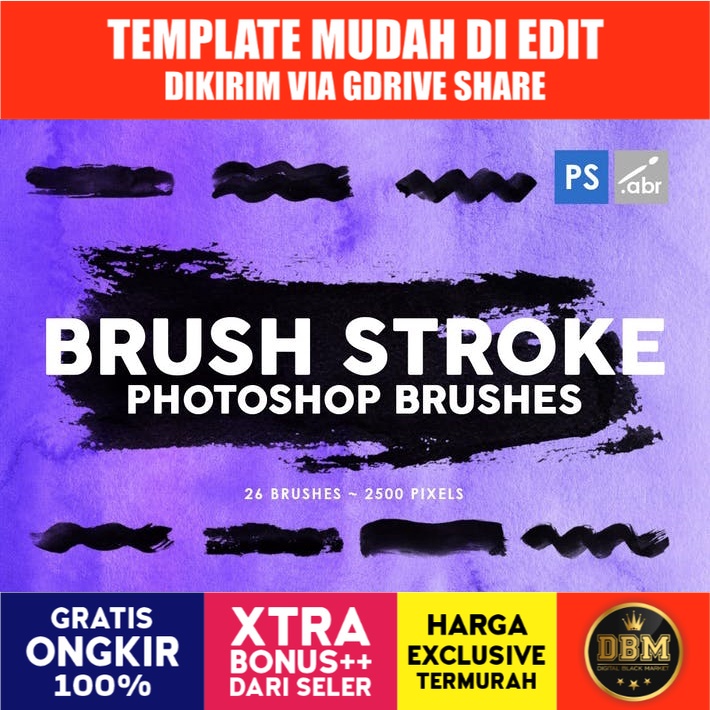 26 Brush Stroke - Photoshop Brushes