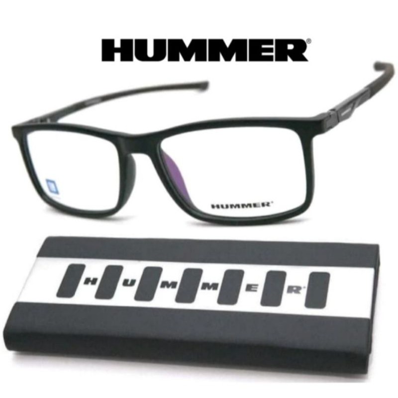 Kacamata Frame Minus Pria Casual Sporty HUMMER H.713 COL.5 Black Brown - ORIGINAL - Free Tumbler