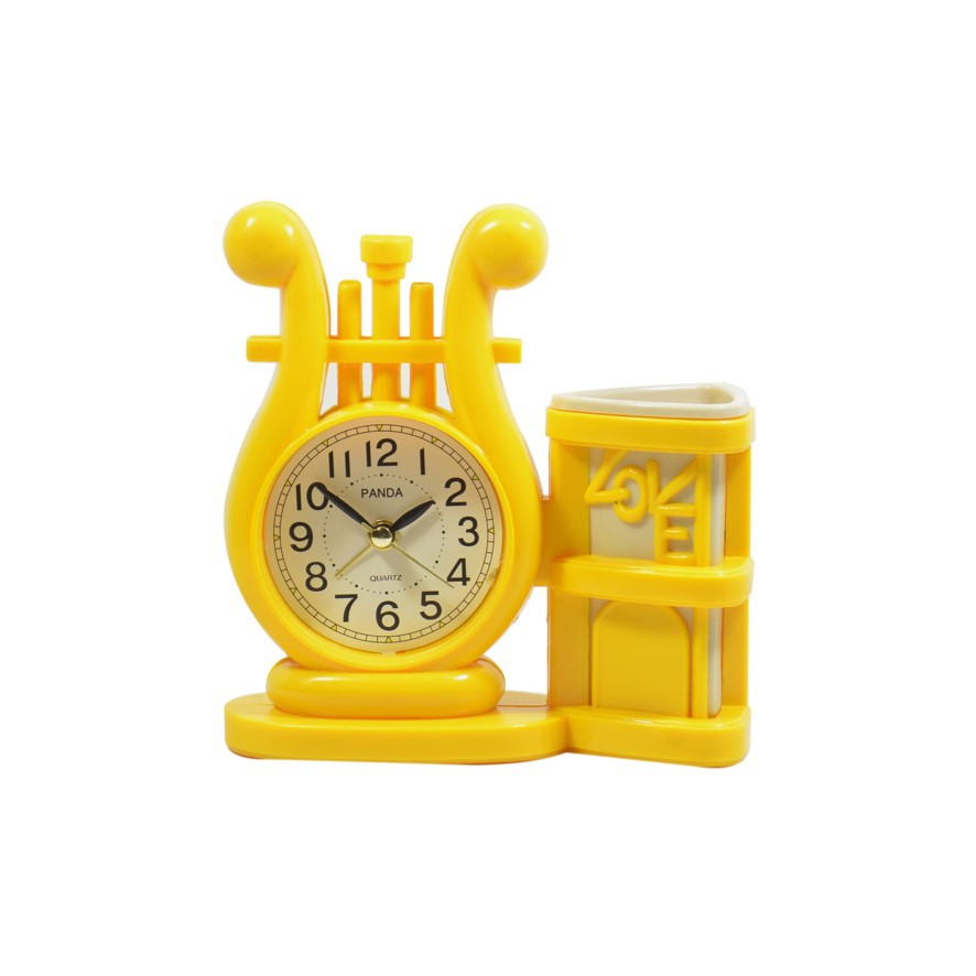 Jam Meja Alarm Clock Bentuk Unik Ada Tempat Pensil ATK FREE BATERAI
