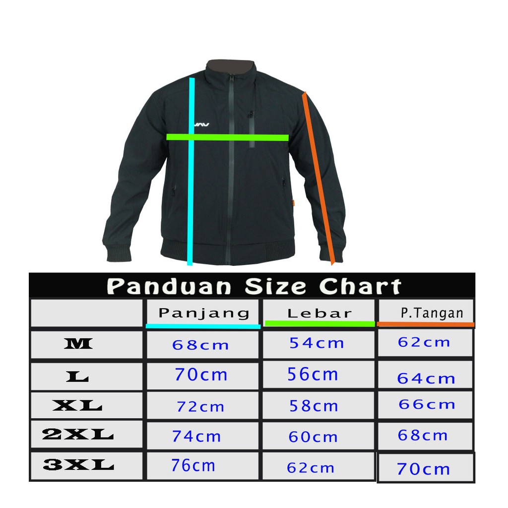 Jaket Motor Pria Anti Air dan Angin Model VNW3