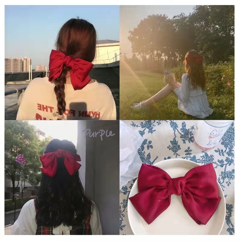 Jepit Rambut Pita Besar / Klip Big Bow Style Korea Impor / Fashion Wanita / Aksesoris Jepitan Hair Clip