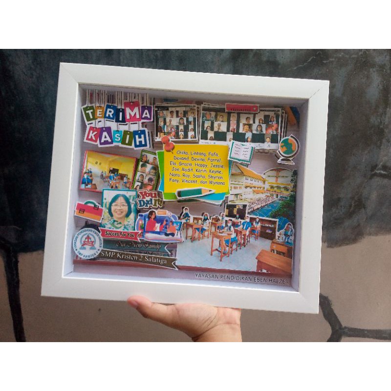 Jual Hadiah Perpisahan Kelas Scrapframe Pop Up 3D Size 25x30 cm [3 HARI ...