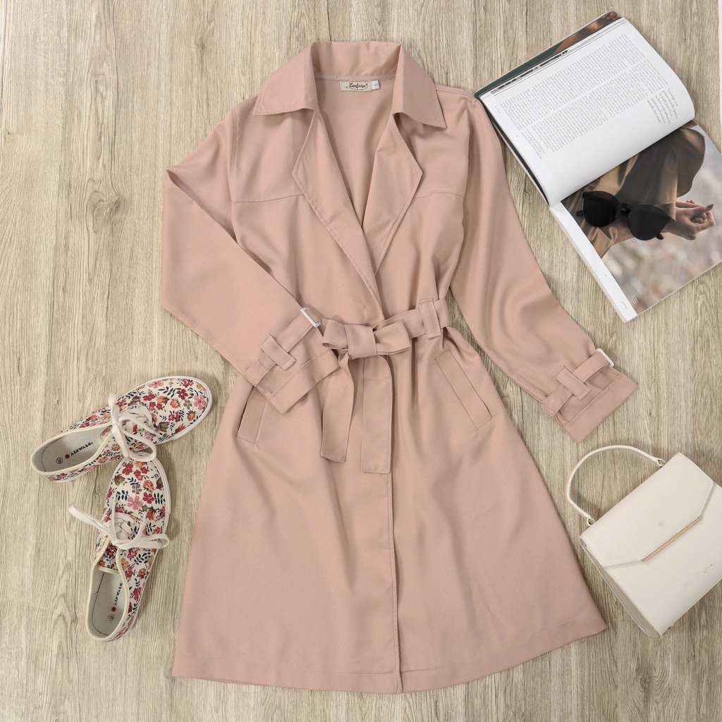 tiffany outwear by zeefaragallery-camel