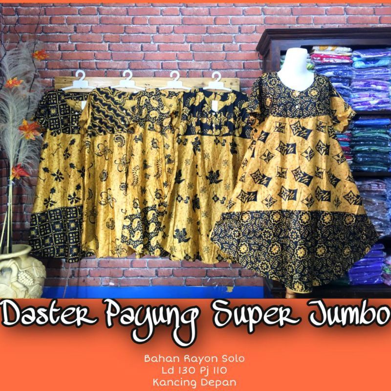 Daster jumbo batik Solo ld130 rayon solo busui