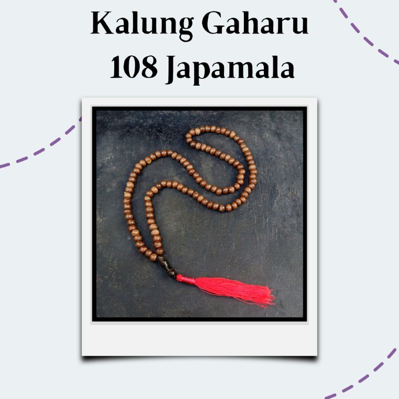 Kalung Gaharu 108 Japamala / Kalung Japamala Bali / Oleh Oleh Khas Bali / Craftdewata
