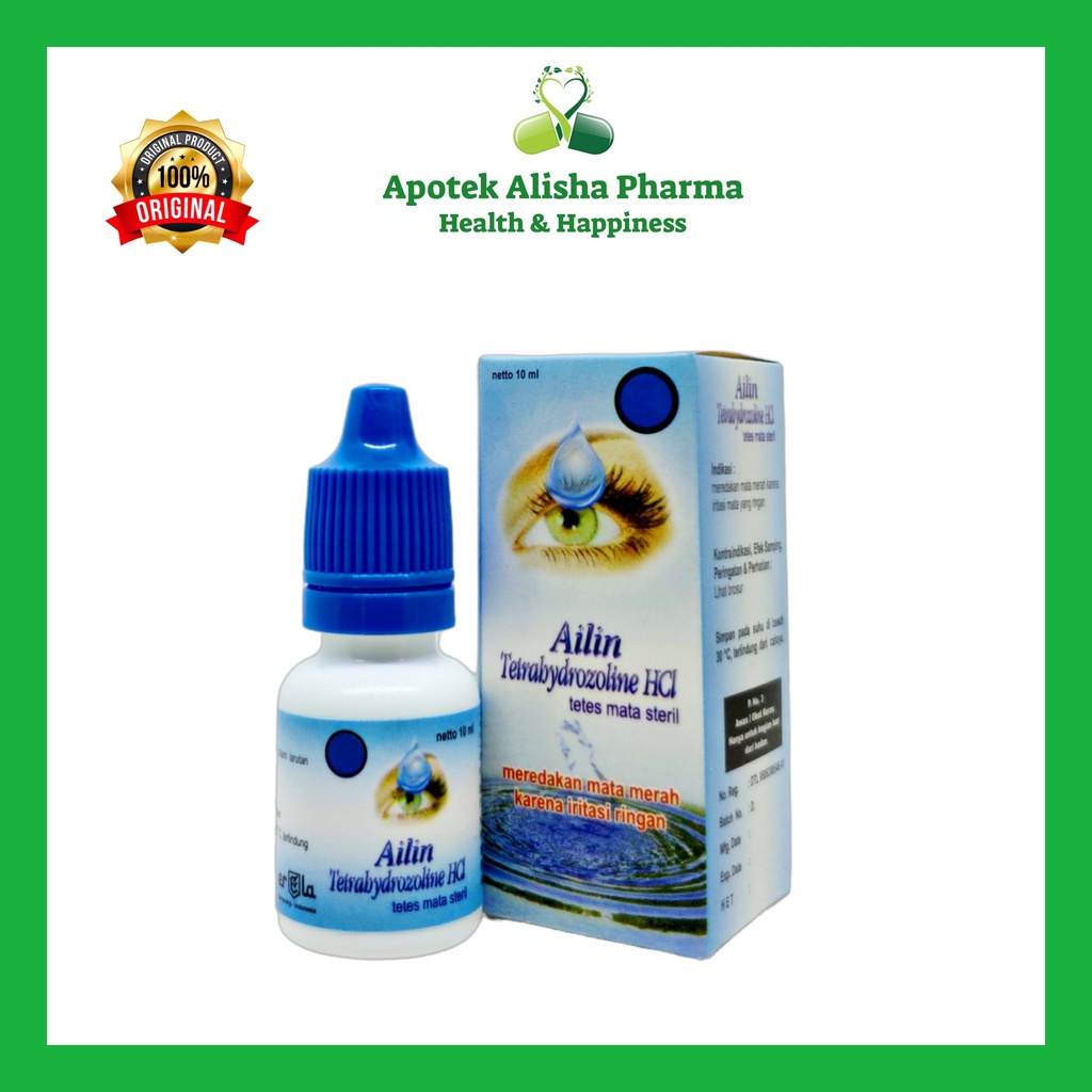 AILIN EYE DROPS / AILIN COOL EYE DROPS 10ml - Ailin Tetes Mata Iritasi Ringan Mata Merah Karena Debu &amp; Kotoran / Ailin Tetes Mata Dingin