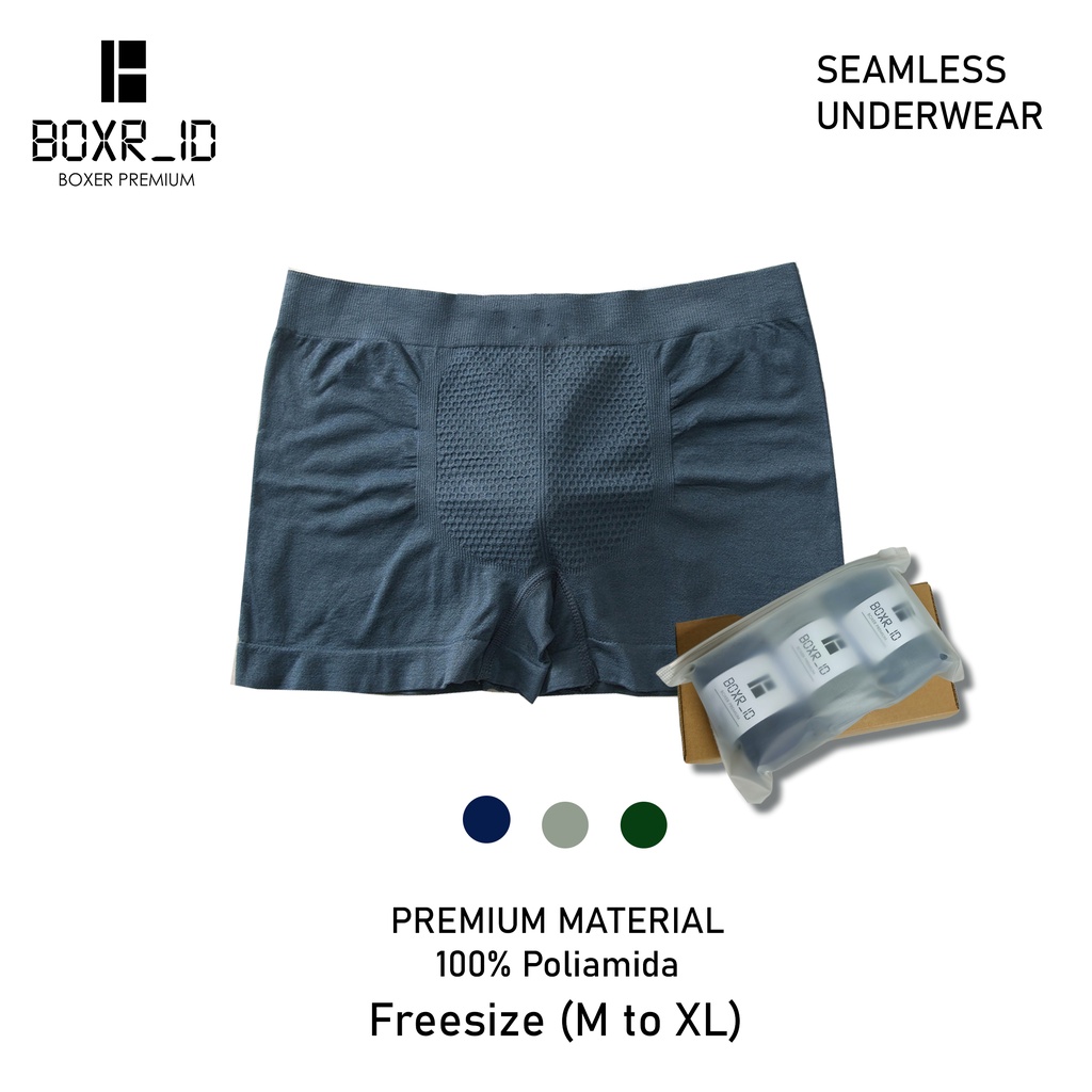 [COD] Ready  Celana Dalam Pria Boxer 3 PCS Rajut Premium Kesehatan Original