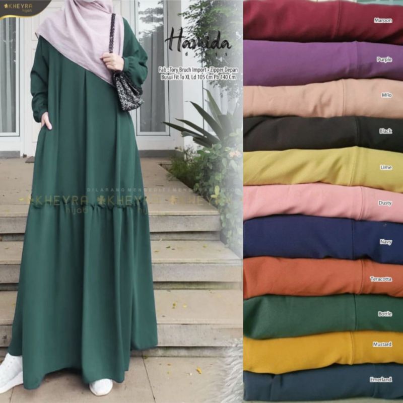 HAMIDA DRESS MAXY / GAMIS MAXY ORIGINAL BY KHEYRA HIJAB