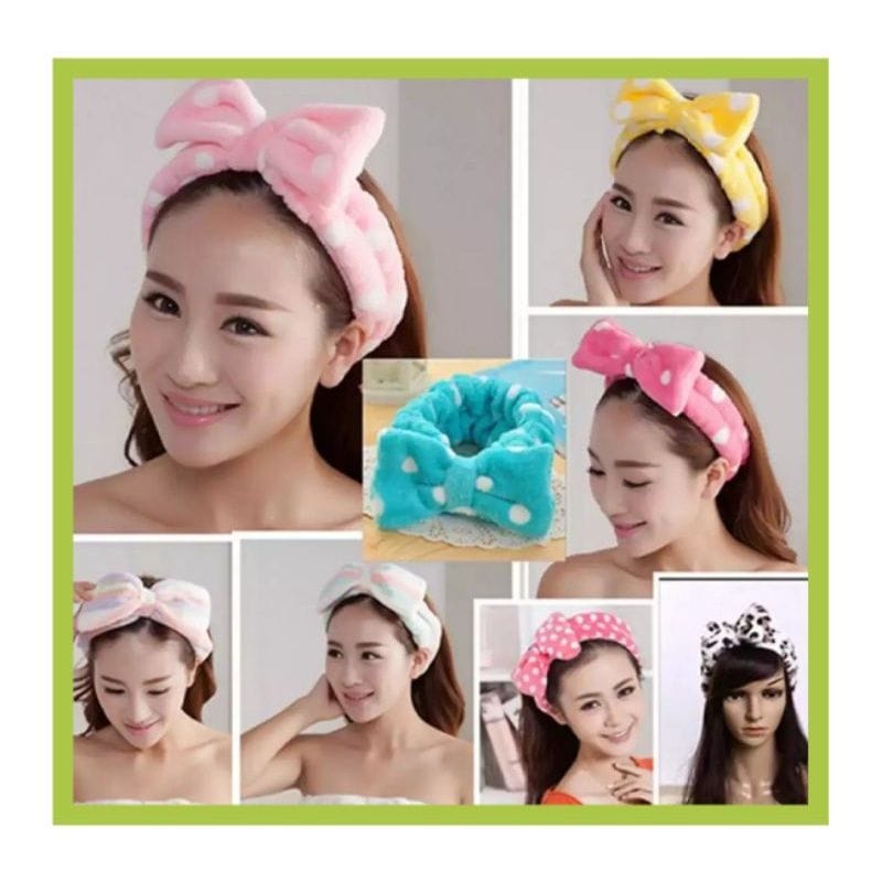 `ღ´ PHINKL `ღ´ ░a░k░s░e░s░o░r░i░s░ Bandana pita bludru import good quality untuk cuci muka atau facial