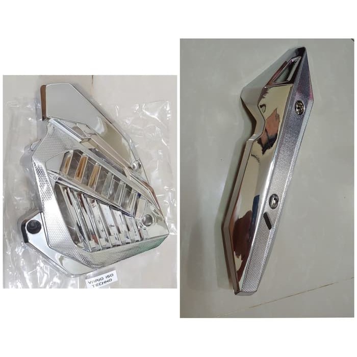 Tutup Radiator Dan Tutup Knalpot Vario 150 2018 Vario 125 2018 Chrome