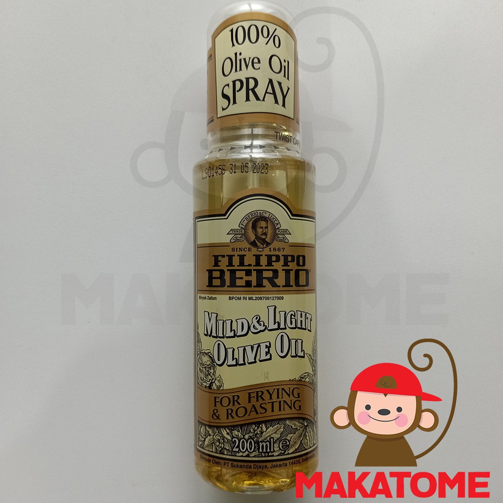 

Filippo Berio Olive Oil Mild Light spray 200ml Cooking 200 ml minyak