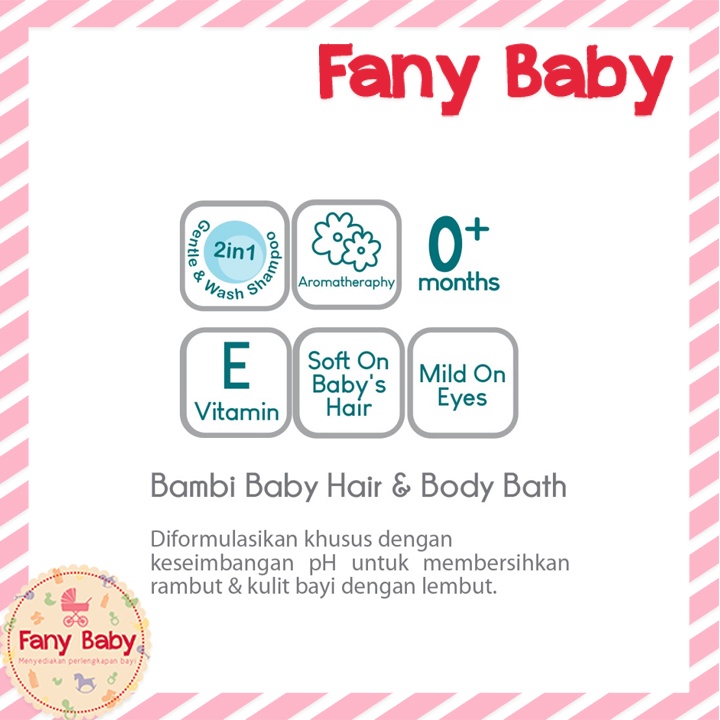 BAMBI BABY HAIR &amp; BODY BATH 2IN1 500ML