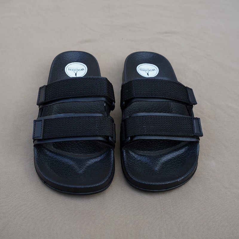 Sandal Casual Pria Selop Murah Sendal Slide Walkers Weber Hitam Kasual Santai Harian Jalan Keren