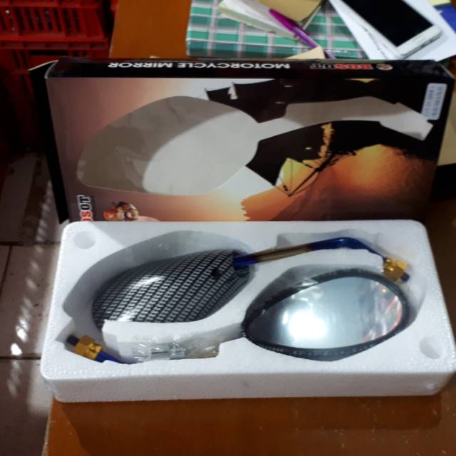 Kaca Spion karbon 2tone Satria fu Bosot