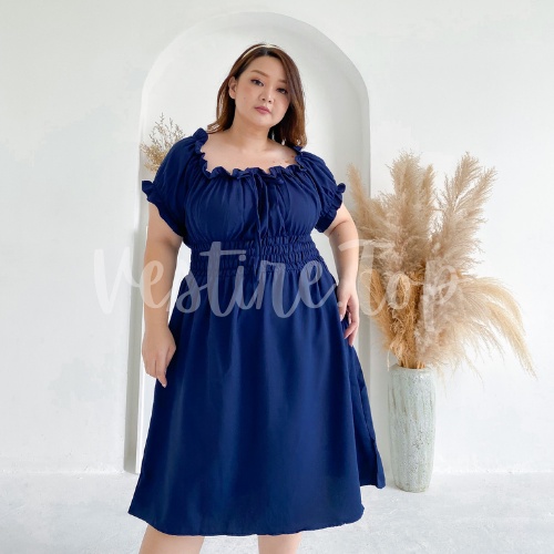 Yumma | Baju Sabrina | Dress Sabrina Full Karet | Dress Wanita korea | Dress Pesta | Dress Jumbo | D