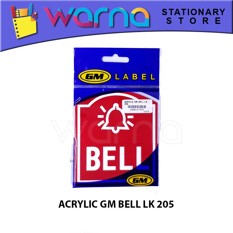 

ACRYLIC GM LABEL BELL LK 205