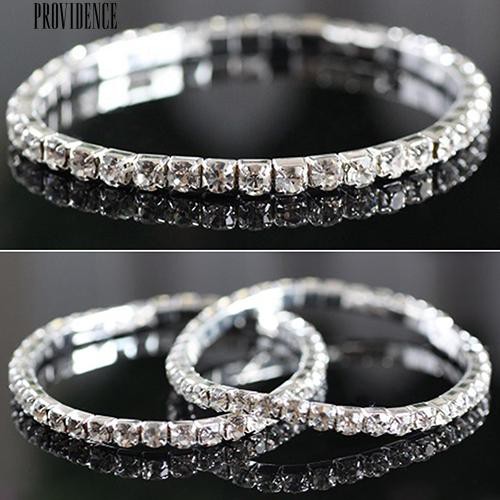 Perak Disepuh Crystal Berlian Imitasi Bangle Cuff Bracelet