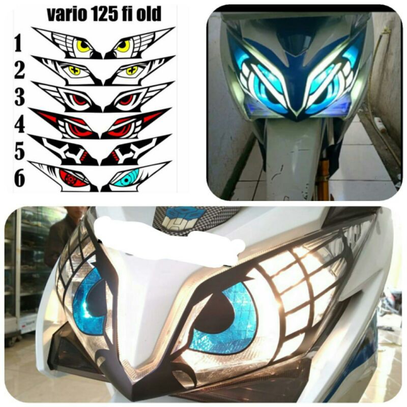 stiker stiker lampu depan Vario 125 fi old motif keren murah