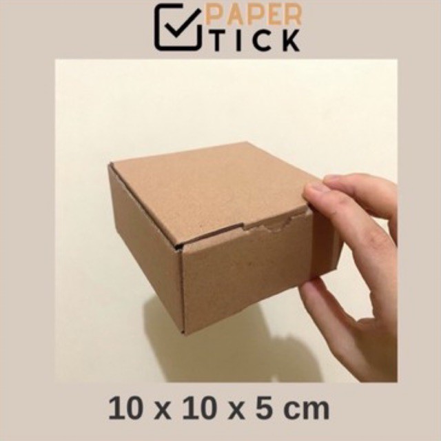 

10x10x5 cm Dus Kraft Box tebal Packaging Aksesoris Cookies Corrugated DC Dos Kardus Box Packaging