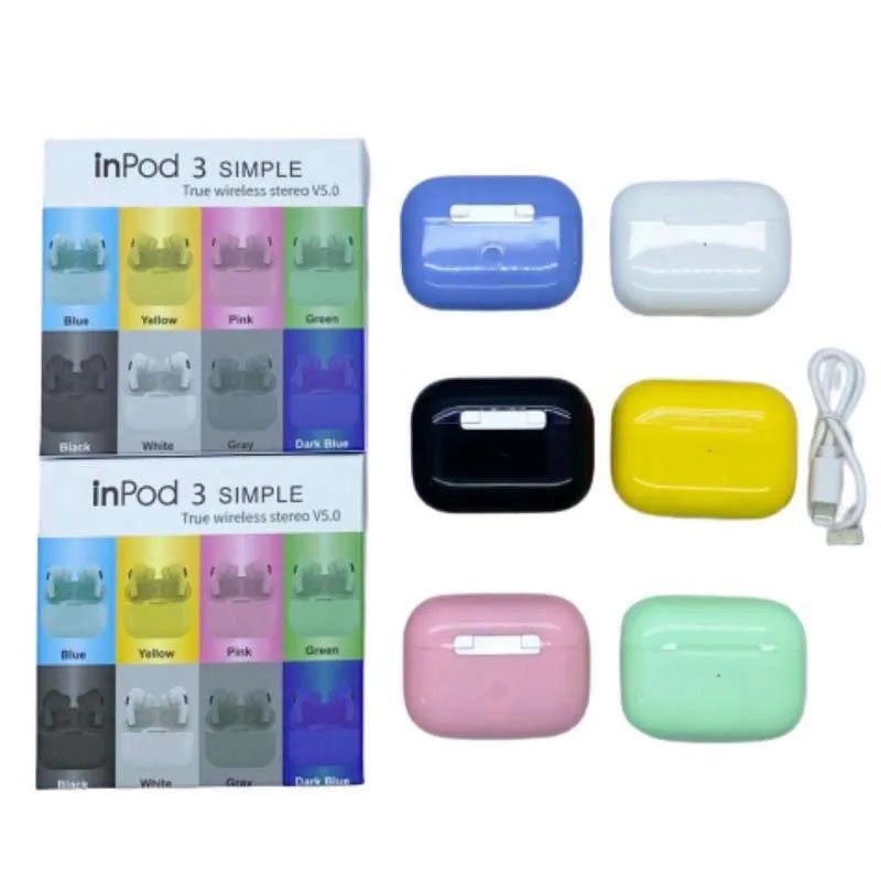 InPods 3 Pro Macaron Headset Wireless Bluetooth Headphone Earphone