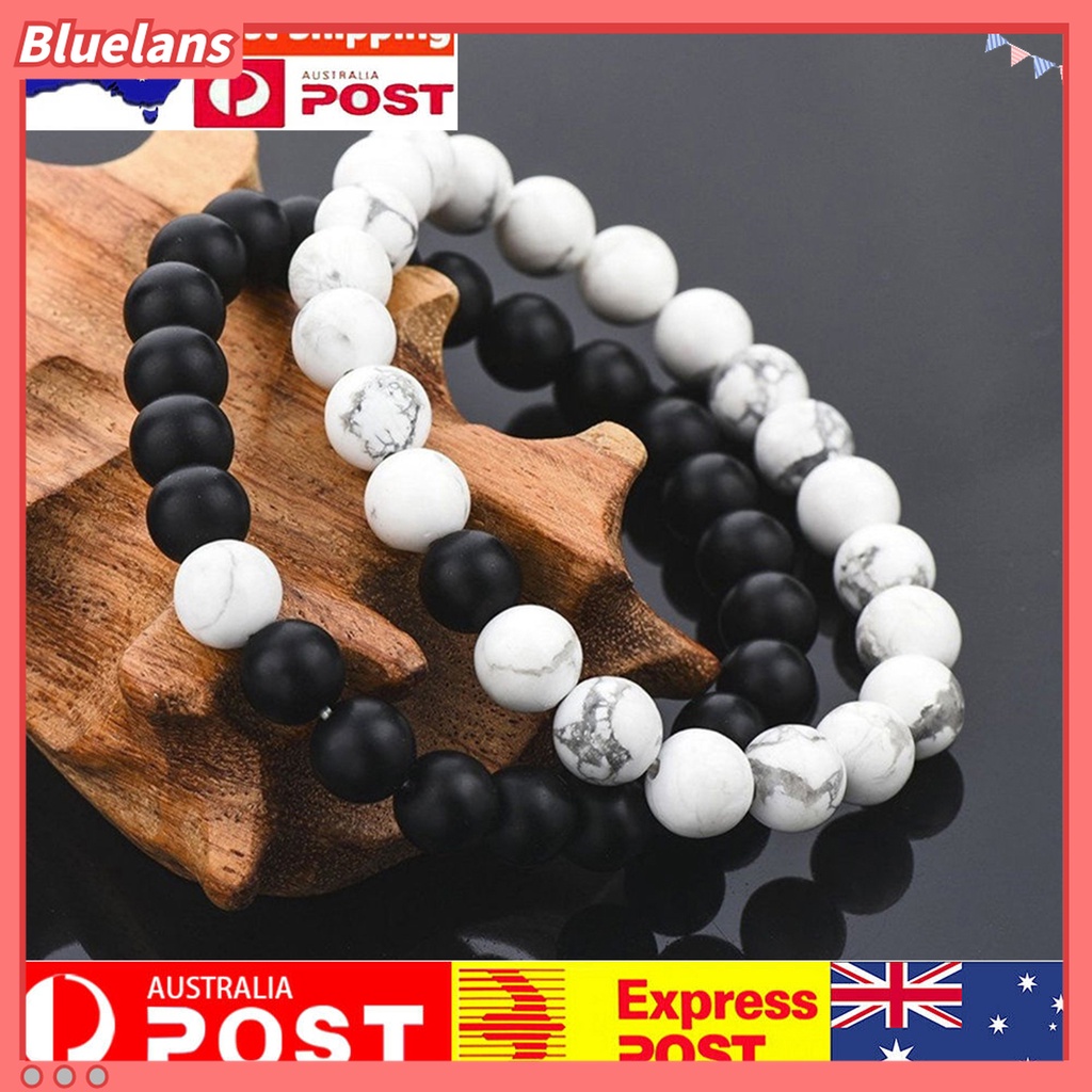 2pcs Gelang Panjang Desain Forever Ukuran 8mm Untuk Pasangan