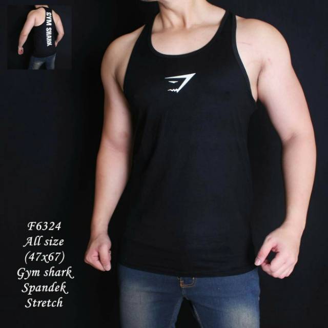 Singlet gym shark sport fitness