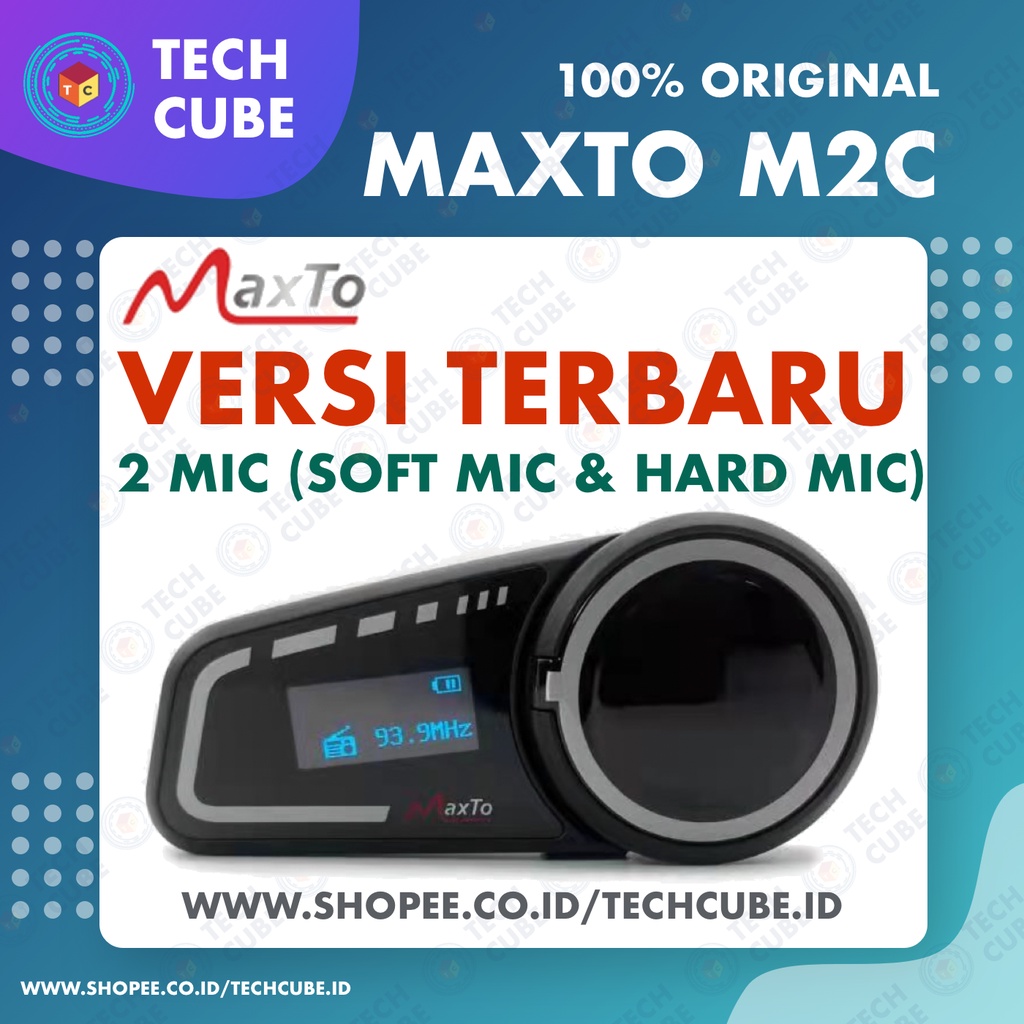 Maxto M2C Bluetooth Radio Intercom Helm 6 Rider Alt M2 M3 EJEAS Q7 V6 PRO