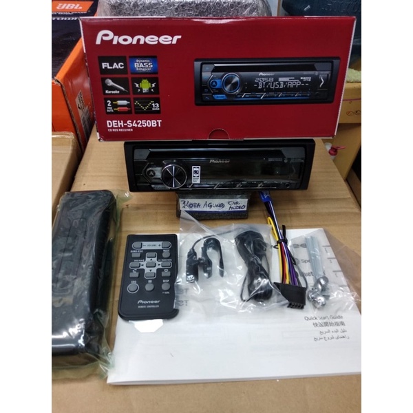 head unit single din pioneer deh-s4250bt Cd/Mp3 Player smart sync bluetooth karaoke