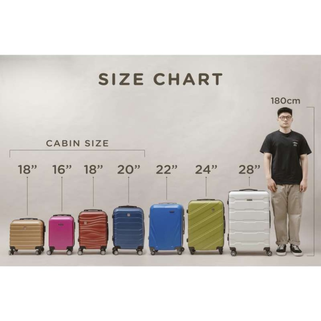 Koper 24 Inch / Koper Premium / Koper Import / TSA Lock / Aluminium Frame / Koper Milano T090 Series / Koper Bagasi Suitcase Luggage