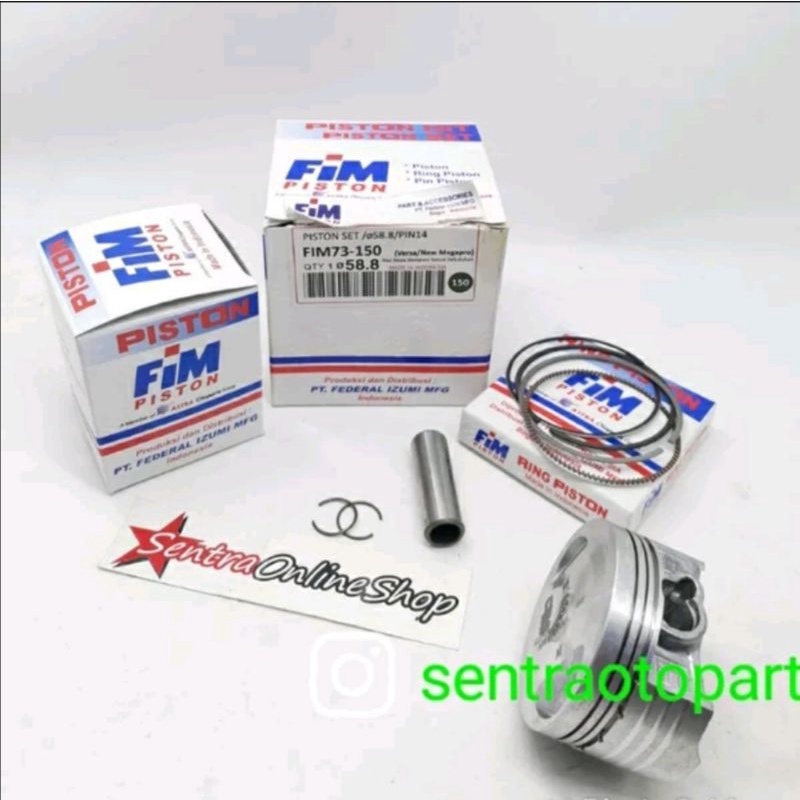 piston seher kit megapro monoshok oversize 150 original fim