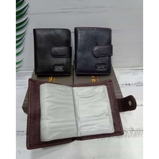 Dompet tempat kartu nama card holder kulit asli Original Luis figo