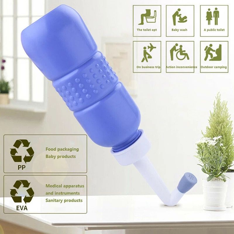 Bidet Portable Semprotan Cebok Toilet Pencet Travel Sprayer Botol untuk Bilas Kencing Wanita