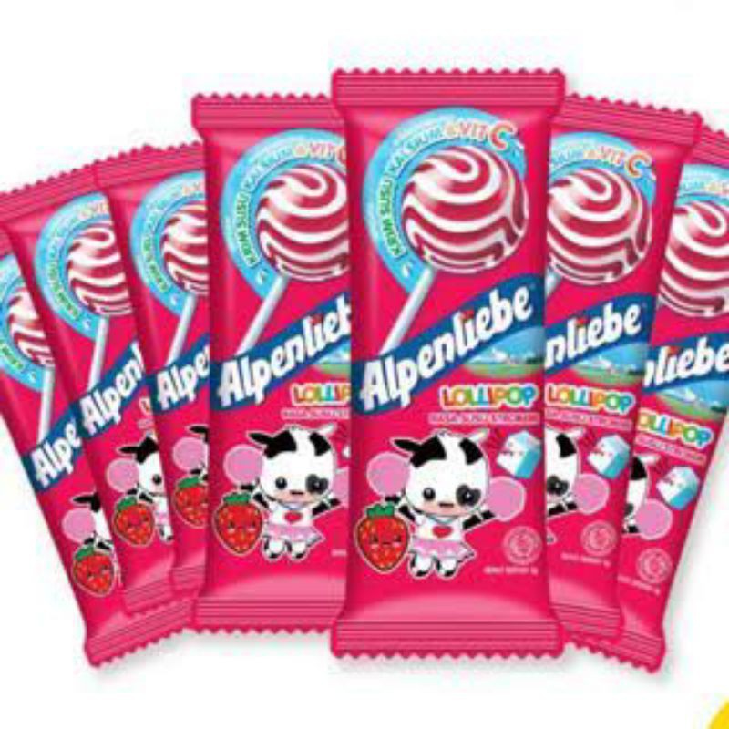 ALPENLIEBE LOLIPOP PERMEN ANEKA RASA ORIGINAL CARAMEL 6 GR / STAWBERRY / MIX BERRIES / CREAMY FRUITY