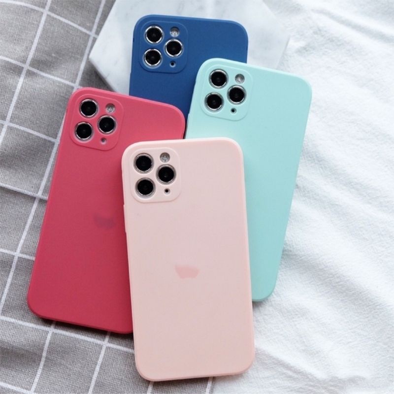 Soft Case Square Edge Camera Protect Case Macaron for iPhone 6 6+ 7 7+ 8 8+ X XS XR XSMAX 11 12 13 Pro Max