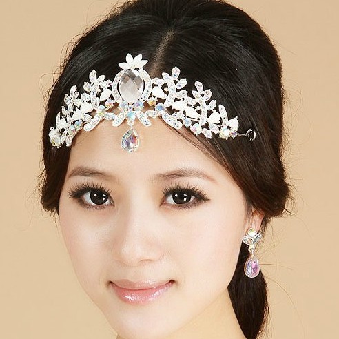 [SIAP KIRIM] AKSESORIS PESTA HEADPIECE TIARA WEDDING BRIDAL SILVER TRP020