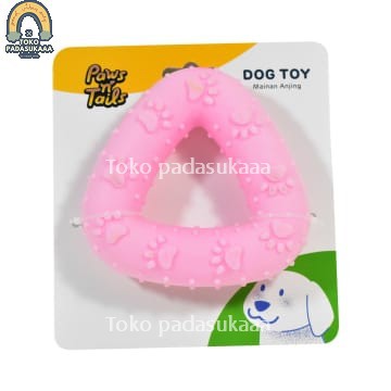 Mainan Anjing Tpr Foam Triangle - Pink