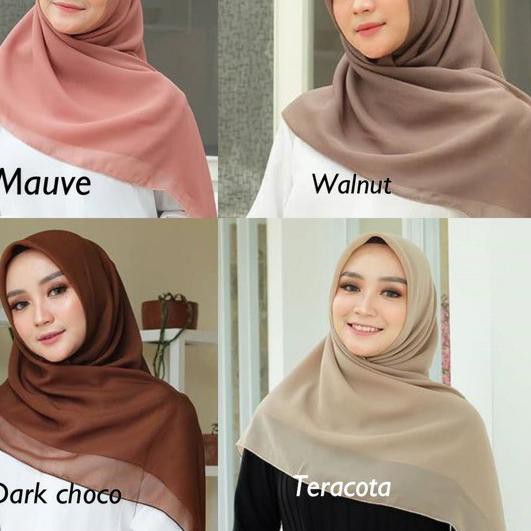  Jilbab  Bella  Square  Warna  Coklat Jilbab  Gallery