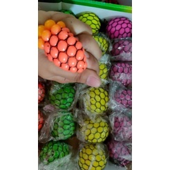 ⛄Christmas❄️ Stress Ball Gliter/Mesh Ball/Squish Ball Gliter / Mesh Squish Ball Stress Ball mainan a