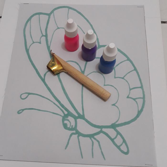 

Art / Paket Membatik Pemula, Kain, Cat Tekstil, Canting - Kupu2